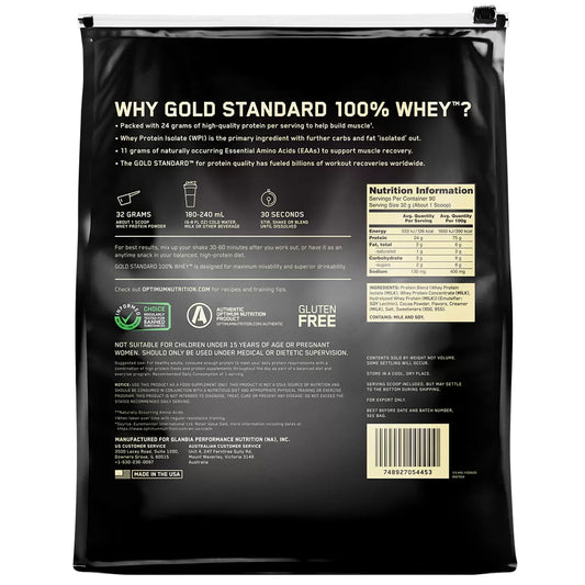 Optimum Nutrition Gold Standard 100% Whey Protein 2.88kg Chocolate